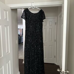 Adrianna Papell Sequin Scoop Back Dress